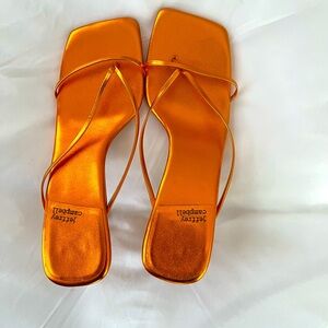 Jeffrey Campbell size 9, never worn heeled sandals. Beautiful copper color.